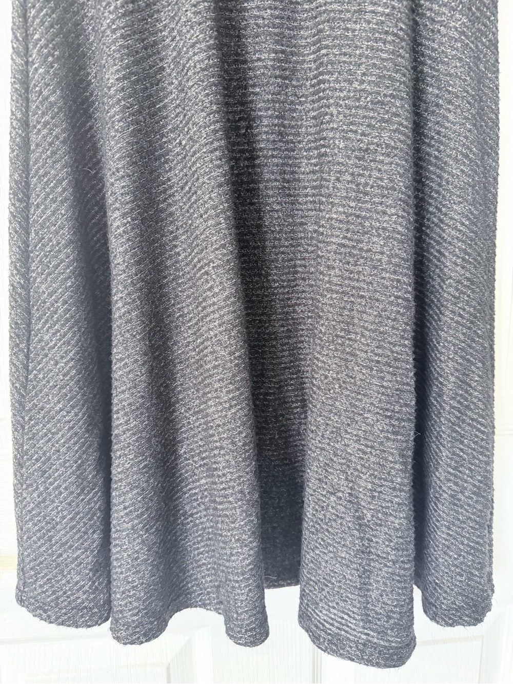 {ModCloth} Vintage Ultra-Soft Gray Knit Dress with White Peter Pan Collar - Picture 5 of 11